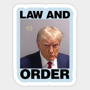 Real Donald Trump Mug Shot Hat, Law & Order Sticker